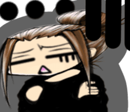 Girl (or an older sister) comics style sticker #10221846