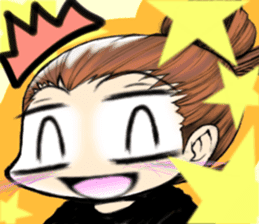 Girl (or an older sister) comics style sticker #10221853