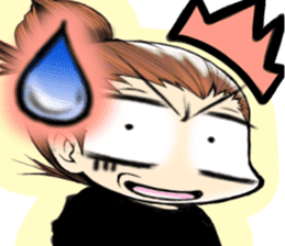 Girl (or an older sister) comics style sticker #10221854