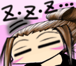 Girl (or an older sister) comics style sticker #10221859