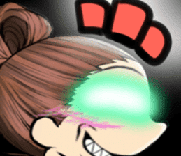 Girl (or an older sister) comics style sticker #10221865