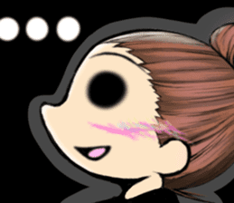 Girl (or an older sister) comics style sticker #10221866