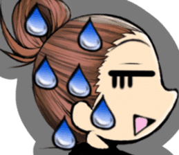 Girl (or an older sister) comics style sticker #10221867