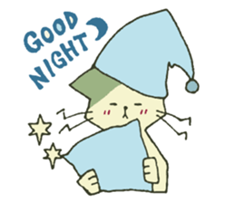 The relaxed cat with dropping eyes sticker #10221917