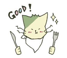 The relaxed cat with dropping eyes sticker #10221922