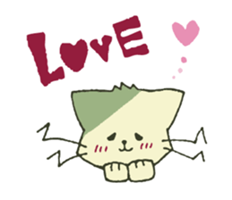 The relaxed cat with dropping eyes sticker #10221931