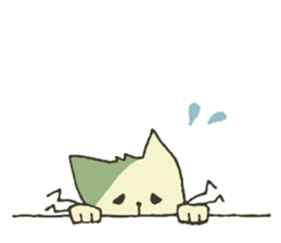 The relaxed cat with dropping eyes sticker #10221935