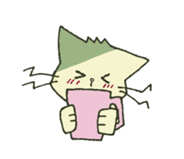 The relaxed cat with dropping eyes sticker #10221937