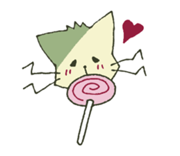 The relaxed cat with dropping eyes sticker #10221941