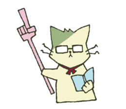 The relaxed cat with dropping eyes sticker #10221942