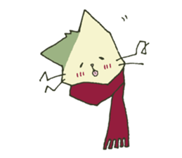 The relaxed cat with dropping eyes sticker #10221945