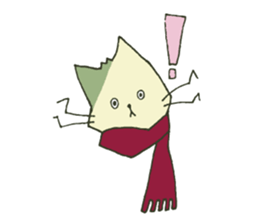 The relaxed cat with dropping eyes sticker #10221946