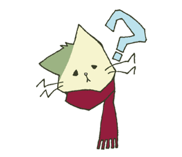 The relaxed cat with dropping eyes sticker #10221947