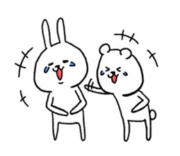 The Cute Bear & Rabbit sticker #10222327