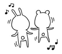 The Cute Bear & Rabbit sticker #10222329