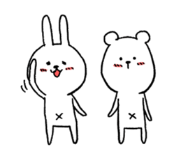 The Cute Bear & Rabbit sticker #10222334