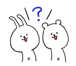 The Cute Bear & Rabbit sticker #10222337
