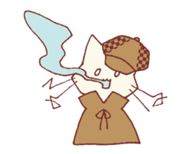 The detective cat sticker #10222455