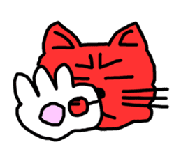 Red Cat in a bad mood 2 <Simple> sticker #10223113