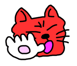 Red Cat in a bad mood 2 <Simple> sticker #10223123