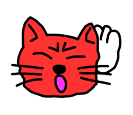 Red Cat in a bad mood 2 <Simple> sticker #10223125