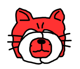 Red Cat in a bad mood 2 <Simple> sticker #10223132