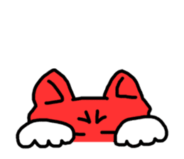Red Cat in a bad mood 2 <Simple> sticker #10223143