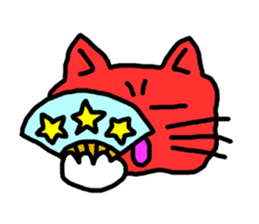 Red Cat in a bad mood 2 <Simple> sticker #10223146