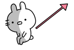 Arrow rabbit! sticker #10223335