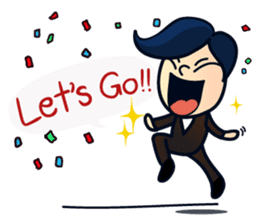 Mr.Ben : happy work life (English) sticker #10224549