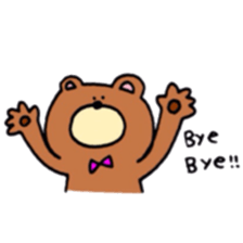 Bear and chick sticker #10225203