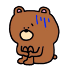 Bear and chick sticker #10225226