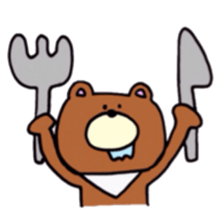 Bear and chick sticker #10225228