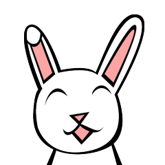 Rabbit action sticker