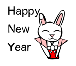 Rabbit action sticker sticker #10225322