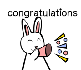 Rabbit action sticker sticker #10225342