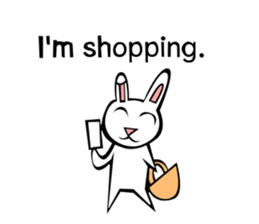 Rabbit action sticker sticker #10225350