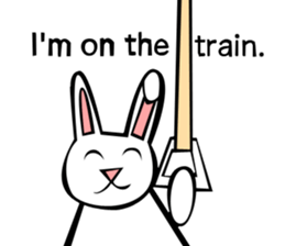 Rabbit action sticker sticker #10225351