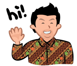 Indonesian Batik Guy sticker #10225472