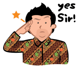 Indonesian Batik Guy sticker #10225474