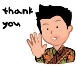 Indonesian Batik Guy sticker #10225475