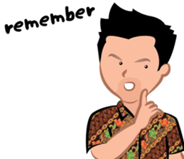 Indonesian Batik Guy sticker #10225486