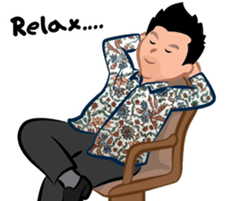 Indonesian Batik Guy sticker #10225487