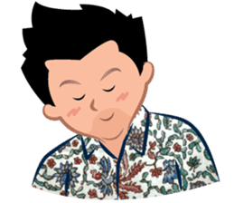 Indonesian Batik Guy sticker #10225489