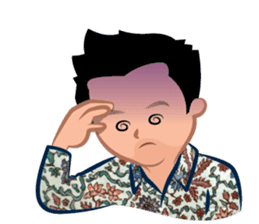 Indonesian Batik Guy sticker #10225491