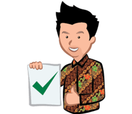 Indonesian Batik Guy sticker #10225492