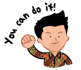 Indonesian Batik Guy sticker #10225498