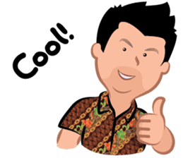 Indonesian Batik Guy sticker #10225499