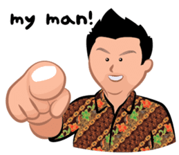 Indonesian Batik Guy sticker #10225502