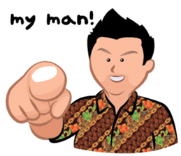Indonesian Batik Guy sticker #10225502
